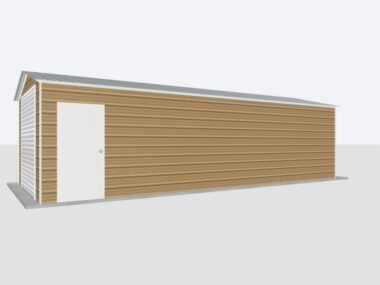 Keen's Buildings, 12x30x8 Metal Garage, KBG-1G123008-1D1W