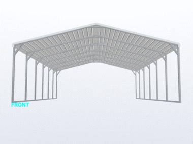 Keen's Buildings, 12x30x8 Carport, KBS-123008CP-REG