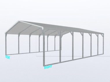Keen's Buildings, 12x30x8 Carport, KBS-123008CP-REG