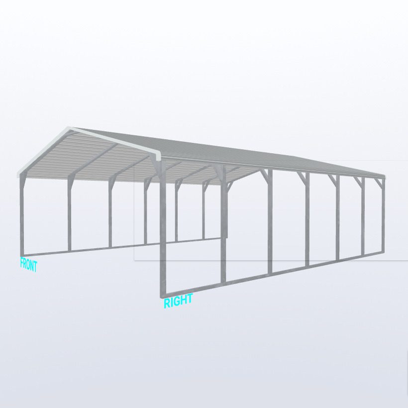 12X30X8 Carport Keen'S Buildings, 12X30X8 Carport, Kbs-123008Cp-Reg