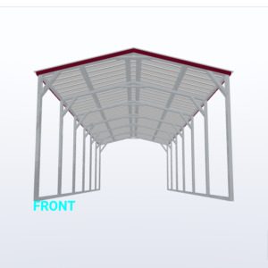 12x30x8 Vertical Roof Carport