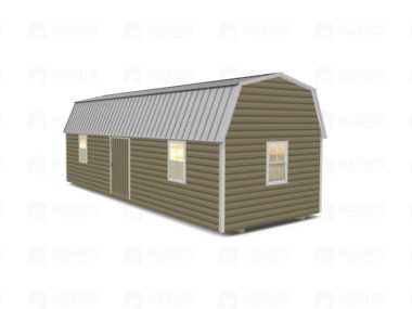 Keen's Buildings, 12x32 Lofted Shed Barn w/ Eve Side Door, KBS-GED123207-1D4W