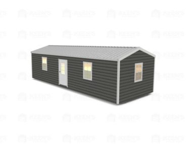 Keen's Buildings, 12x32 Shed w/ Eve Side Door, KBS-EG123207-1D4W