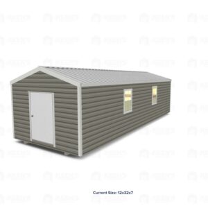 12x32 Shed w/ Gable Side Door