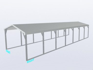 Keen's Buildings, 12x35x6 Carport, KBS-123506CP-REG