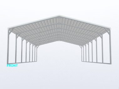 Keen's Buildings, 12x35x8 Carport, KBS-123508CP-REG