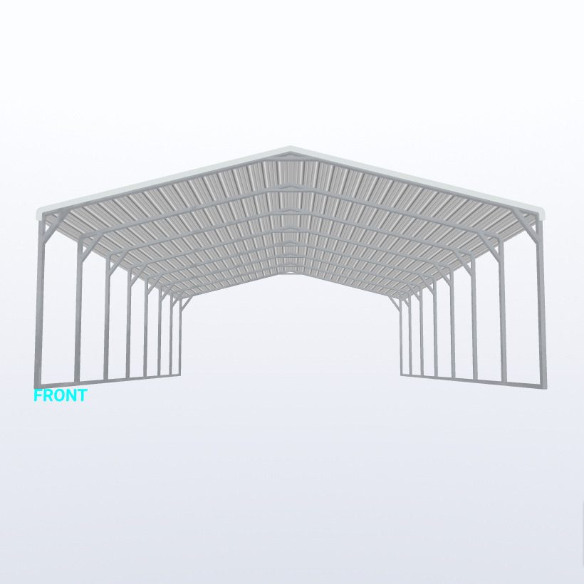 12X35X8 Carport Keen'S Buildings, 12X35X8 Carport, Kbs-123508Cp-Reg