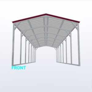 12x35x8 Vertical Roof Carport