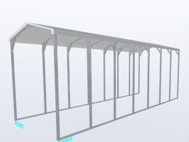 Keen's Buildings, 12x35x12 Carport, KBS-123512CP-REG