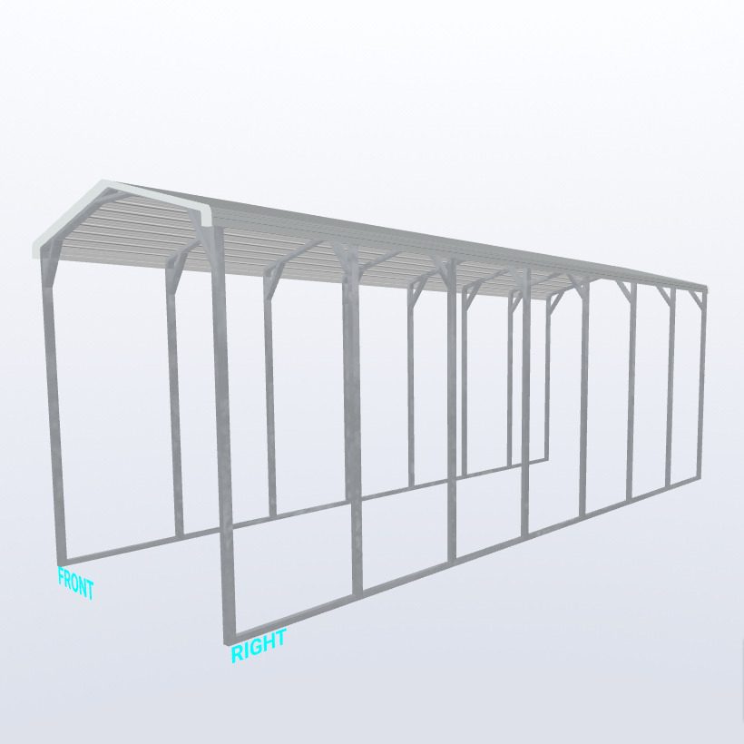 12X35X12 Carport Keen'S Buildings, 12X35X12 Carport, Kbs-123512Cp-Reg