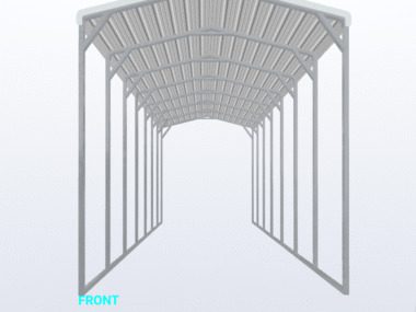 Keen's Buildings, 12x35x12 Carport, KBS-123512CP-REG