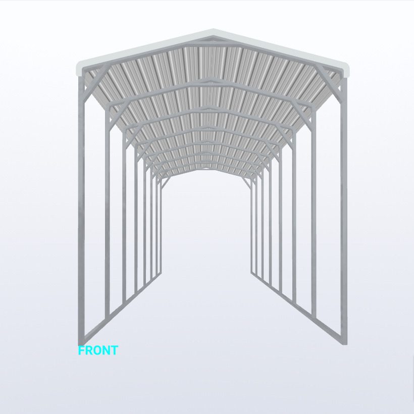 12X35X12 Carport Keen'S Buildings, 12X35X12 Carport, Kbs-123512Cp-Reg