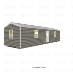 12x36 Shed w/ Eve Side Door