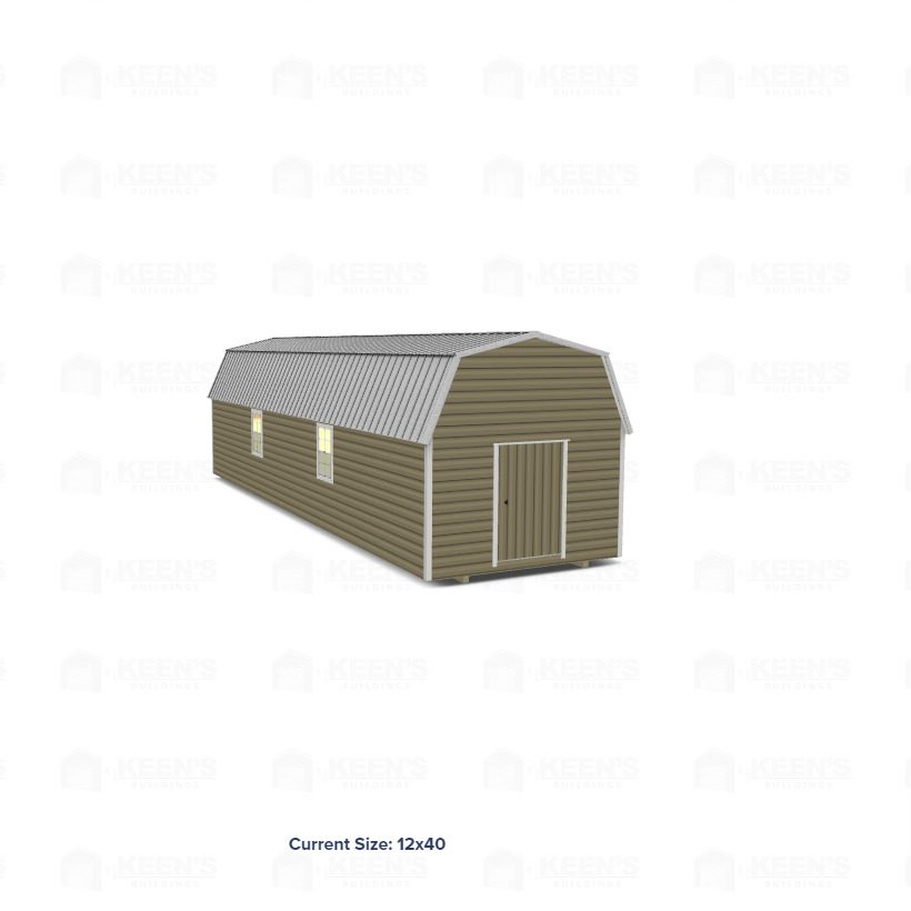 12X40 Lofted Shed Barn 12X40 Lofted Shed Barn Keen'S Buildings, 12X40 Lofted Shed Barn, Kbs-Gsd124007-1D4W