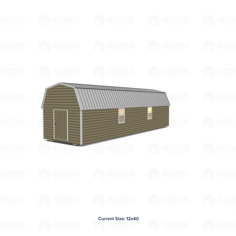 12X40 Lofted Shed Barn 12X40 Lofted Shed Barn Keen'S Buildings, 12X40 Lofted Shed Barn, Kbs-Gsd124007-1D4W