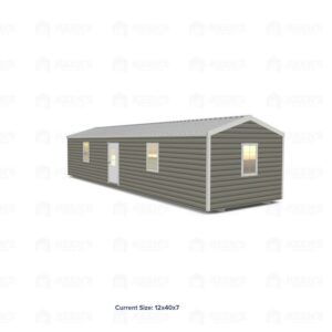 12x40 Shed w/ Eve Side Door