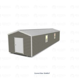 12x40 Shed w/ Gable Side Door