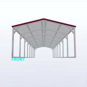 12x30x12 Vertical Roof Carport