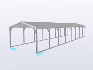 Keen's Buildings, 12x40x6 Carport, KBS-124006CP-REG