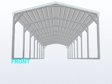 Keen's Buildings, 12x40x6 Carport, KBS-124006CP-REG