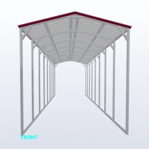 12x40x12 Vertical Roof Carport