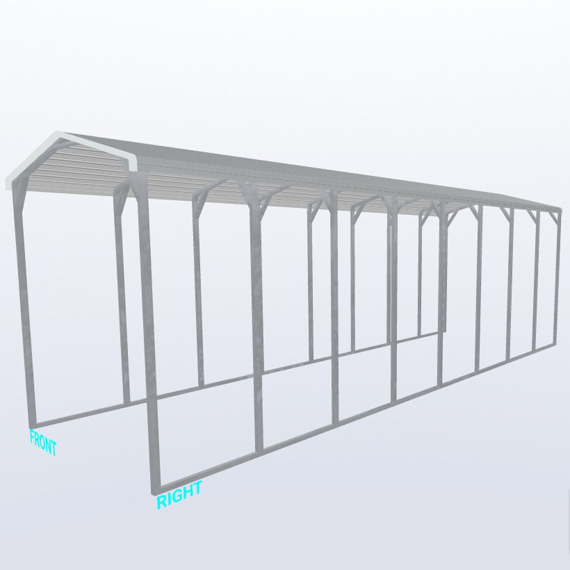 12X40X12 Carport Keen'S Buildings, 12X40X12 Carport, Kbs-124012Cp-Reg