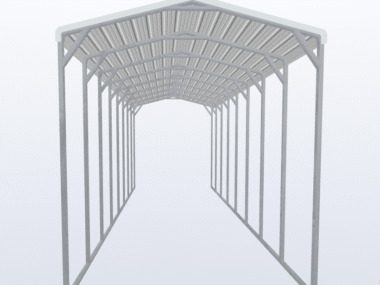 Keen's Buildings, 12x40x12 Carport, KBS-124012CP-REG