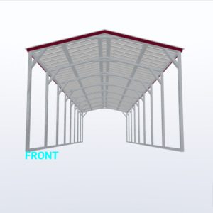12x40x8 Vertical Roof Carport
