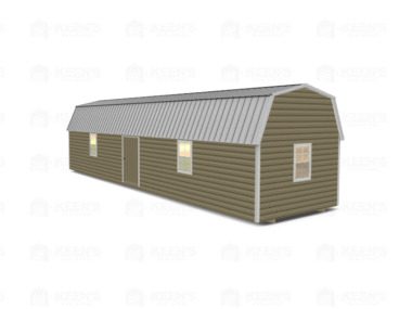 Keen's Buildings, 12x44 Lofted Shed Barn w/ Eve Side Door, KBS-GED124407-1D4W