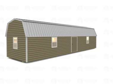 12x44 Lofted Shed Barn w/ Eve Side Door