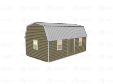 Keen's Buildings, 14x24 Lofted Shed Barn w/ Eve Side Door, KBS-GED142407-1D4W
