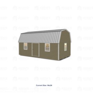 14x24 Lofted Shed Barn w/ Eve Side Door