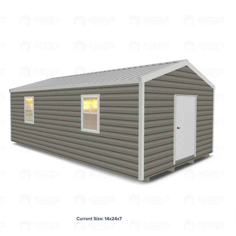 14X24 Shed W/ Gable Side Door 14X24 Shed With Gable Side Door Keen'S Buildings, 14X24 Shed W/ Gable Side Door, Kbs-142407Gsd-1D4W