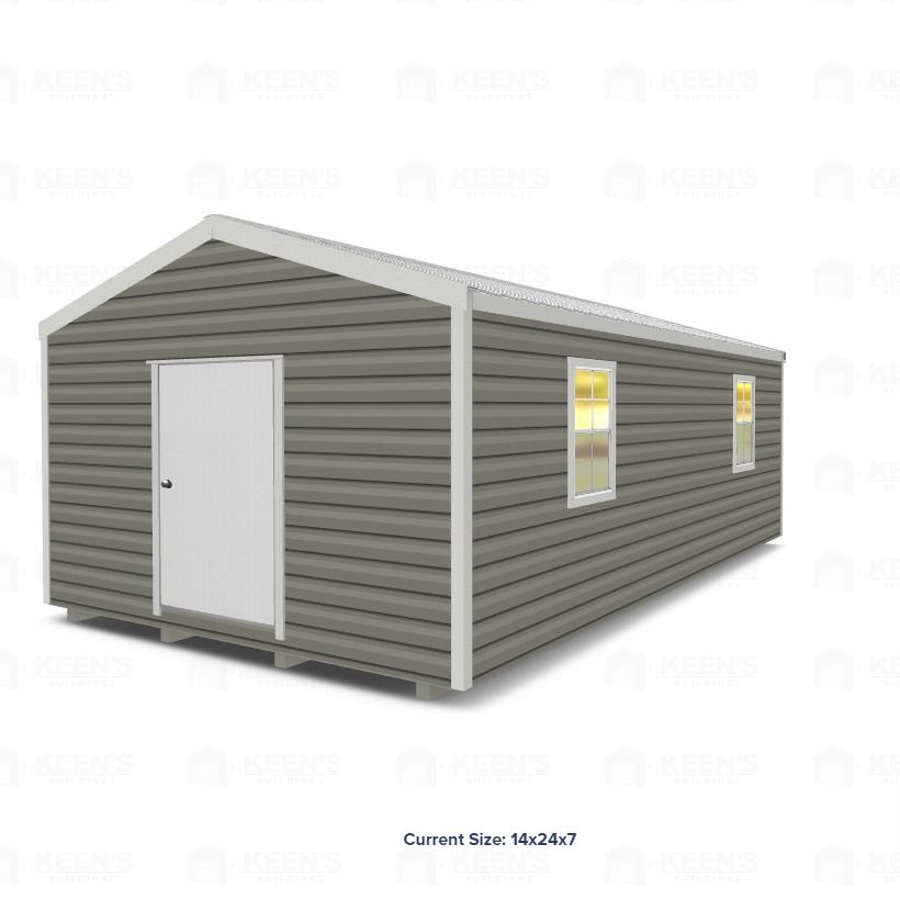 14X24 Shed W/ Gable Side Door 14X24 Shed With Gable Side Door Keen'S Buildings, 14X24 Shed W/ Gable Side Door, Kbs-142407Gsd-1D4W
