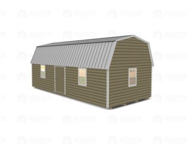 Keen's Buildings, 14x30 Lofted Shed Barn w/ Eve Side Door, KBS-GED143007-1D4W