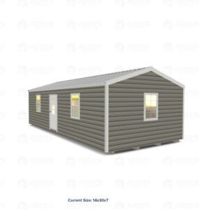 14x30 Shed w/ Eve Side Door