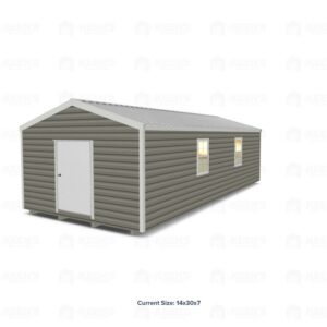 14x30 Shed w/ Gable Side Door