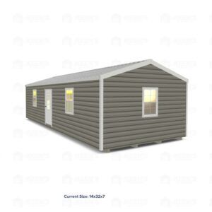 14x32 Shed w/ Eve Side Door