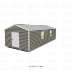 14x32 Shed w/ Gable Side Door