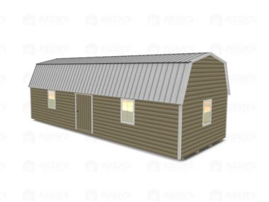 Keen's Buildings, 14x36 Lofted Shed Barn w/ Eve Side Door, KBS-GED143607-1D4W