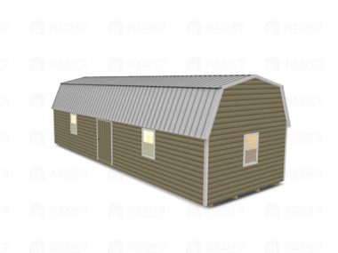 Keen's Buildings, 14x40 Lofted Shed Barn w/ Eve Side Door, KBS-GED144007-1D4W