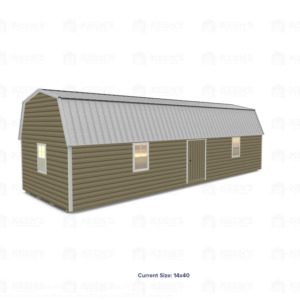 14x40 Lofted Shed Barn w/ Eve Side Door