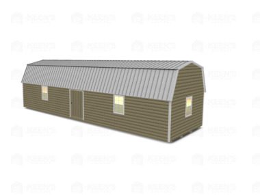 Keen's Buildings, 14x44 Lofted Shed Barn w/ Eve Side Door, KBS-GED144407-1D4W