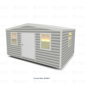 16x12 Shed w/ Gable Side Door