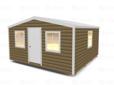 Keen's Buildings, 16x16 Shed with a Gable Side Door, KBS-1616007GSD-1D4W