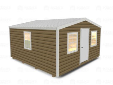 Keen's Buildings, 16x16 Shed with a Gable Side Door, KBS-1616007GSD-1D4W