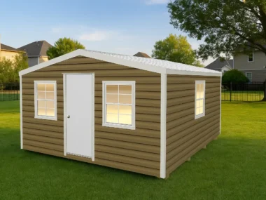 Keen's Buildings, 16x16 Shed with a Gable Side Door, KBS-1616007GSD-1D4W
