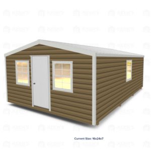16x24 Shed w/ Gable Side Door