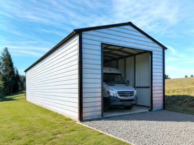 Keen's Buildings, 16x40x11 Metal Garage/Workshop Installed, KBG-1G164011-0D0W