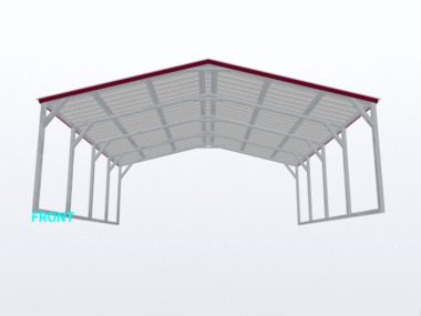 Keen's Buildings, 18x20x6 Vertical Roof Carport, KBS-182006CP-VER